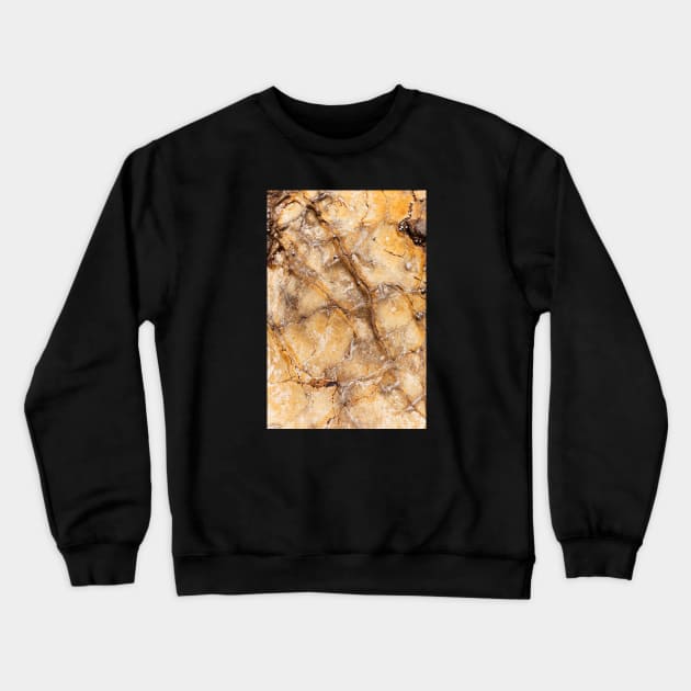 Orange Rustic Stone Surface Crewneck Sweatshirt by textural